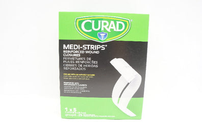 Medline NON250501 CURAD Medi-Strips Reinforced Wound Closures 1 x 5inch - Box of 25